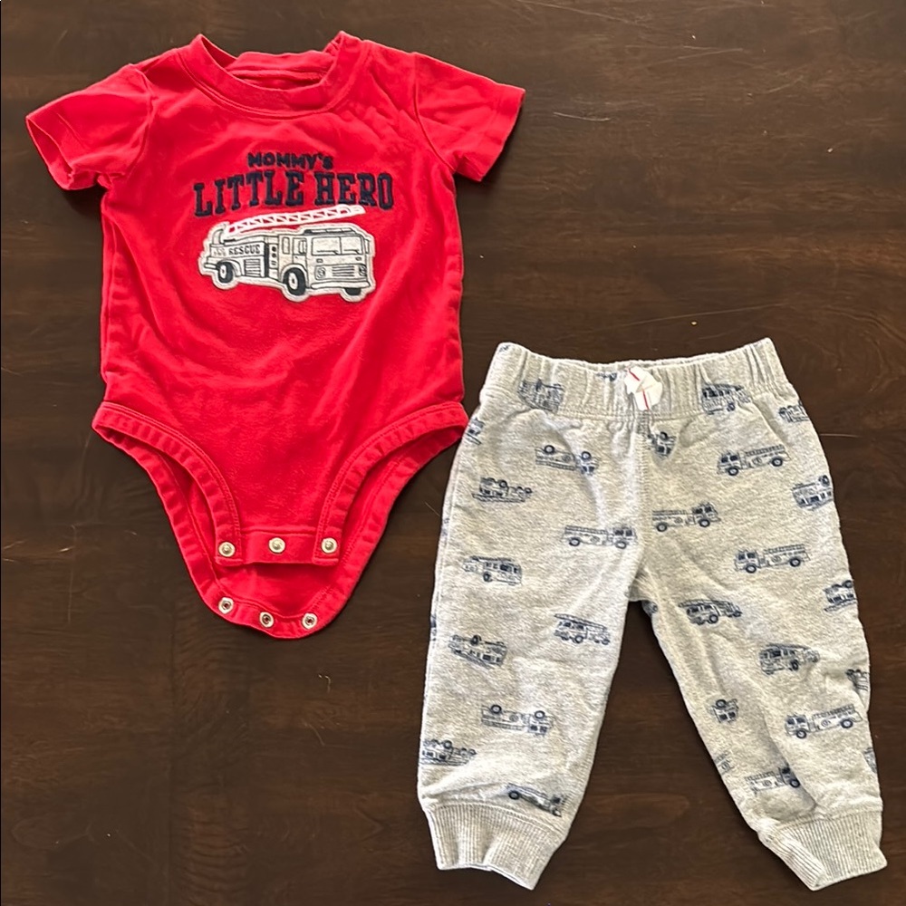 Carter's Red and Gray Kids Matching Set